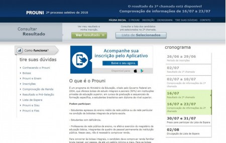 Prouni 2018: resultado da 2ª chamada está disponível