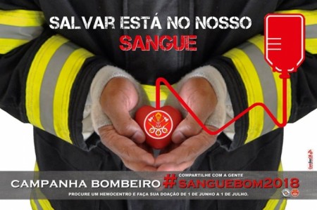 Corpo de Bombeiros de OC inicia a Campanha 'Bombeiro Sangue Bom'