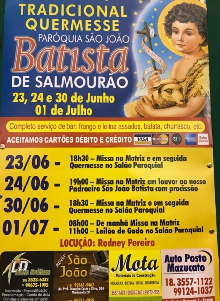 Tradicional Quermesse acontece neste final de semana em Salmourão 