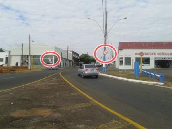 Demutran faz mudanas e probe converso  esquerda no cruzamento da Dr. Miranda com a Yutaka Abe