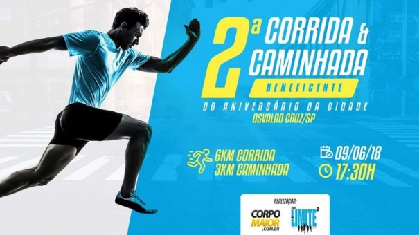 2 Corrida e Caminhada Beneficente de Aniversrio da Cidade acontecer dia 9 de Junho