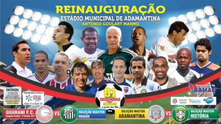 Reinauguração do Estádio Municipal Antônio Goulart Marmo acontece sábado