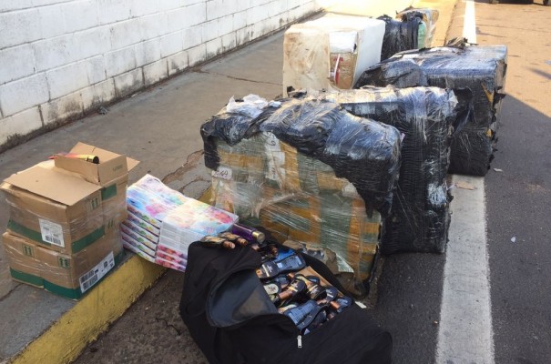 Carga de produtos do Paraguai  apreendida em Presidente Prudente