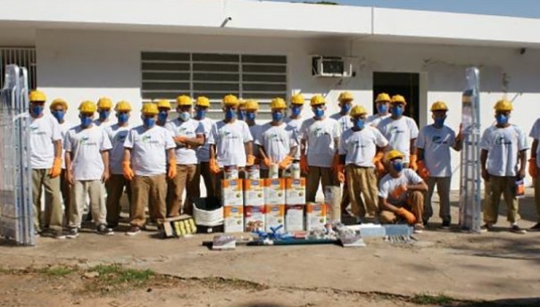 Reeducandos do semiaberto de Pacaembu finalizam melhorias no PAI Nosso Lar de Adamantina