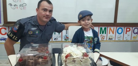 PM de Dracena participa de festa de aniversário de menino de 6 anos