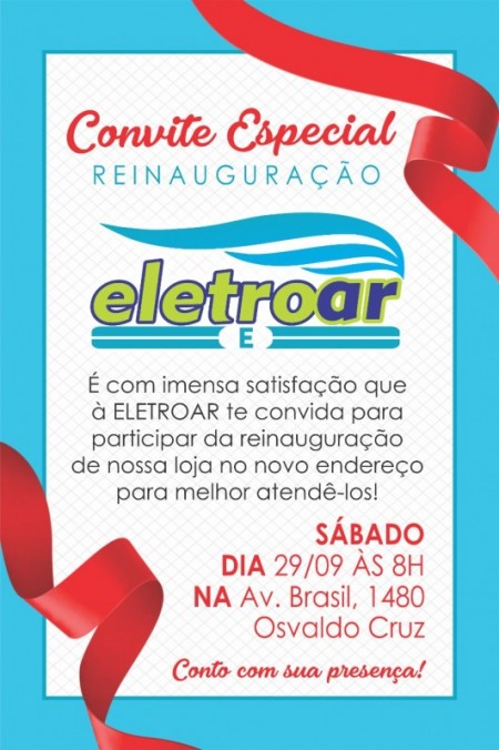 Eletroar inaugura nova loja neste sábado (29)