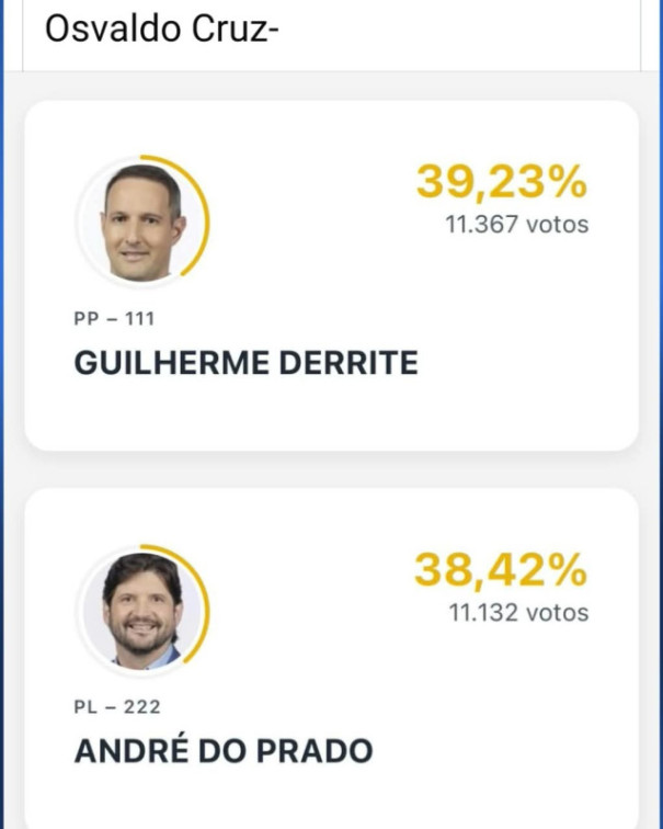 Guilherme Derrite e André do Prado são eleitos senadores por São Paulo