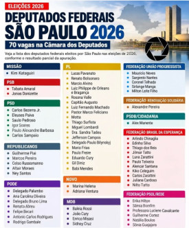 EleiÃ§Ãµes 2026: SÃ£o Paulo define os 70 deputados federais que vÃ£o representar o estado em BrasÃ­lia