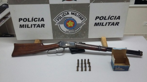 Operao Policial conjunta apreende espingarda e munies em Teodoro Sampaio