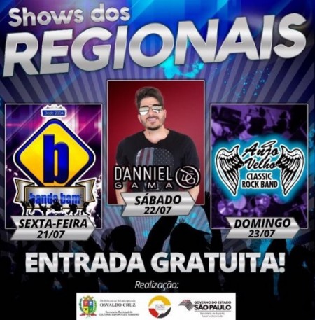 Organizadores dos Jogos Regionais divulga programação de shows 