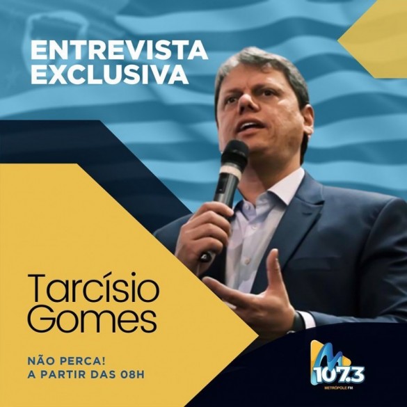 Entrevista com o pré-candidato a governador de São Paulo, TARCÍSIO GOMES DE FREITAS